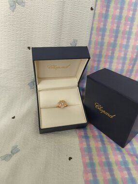 Chopard 18k Rose Gold Flower Diamond Ring